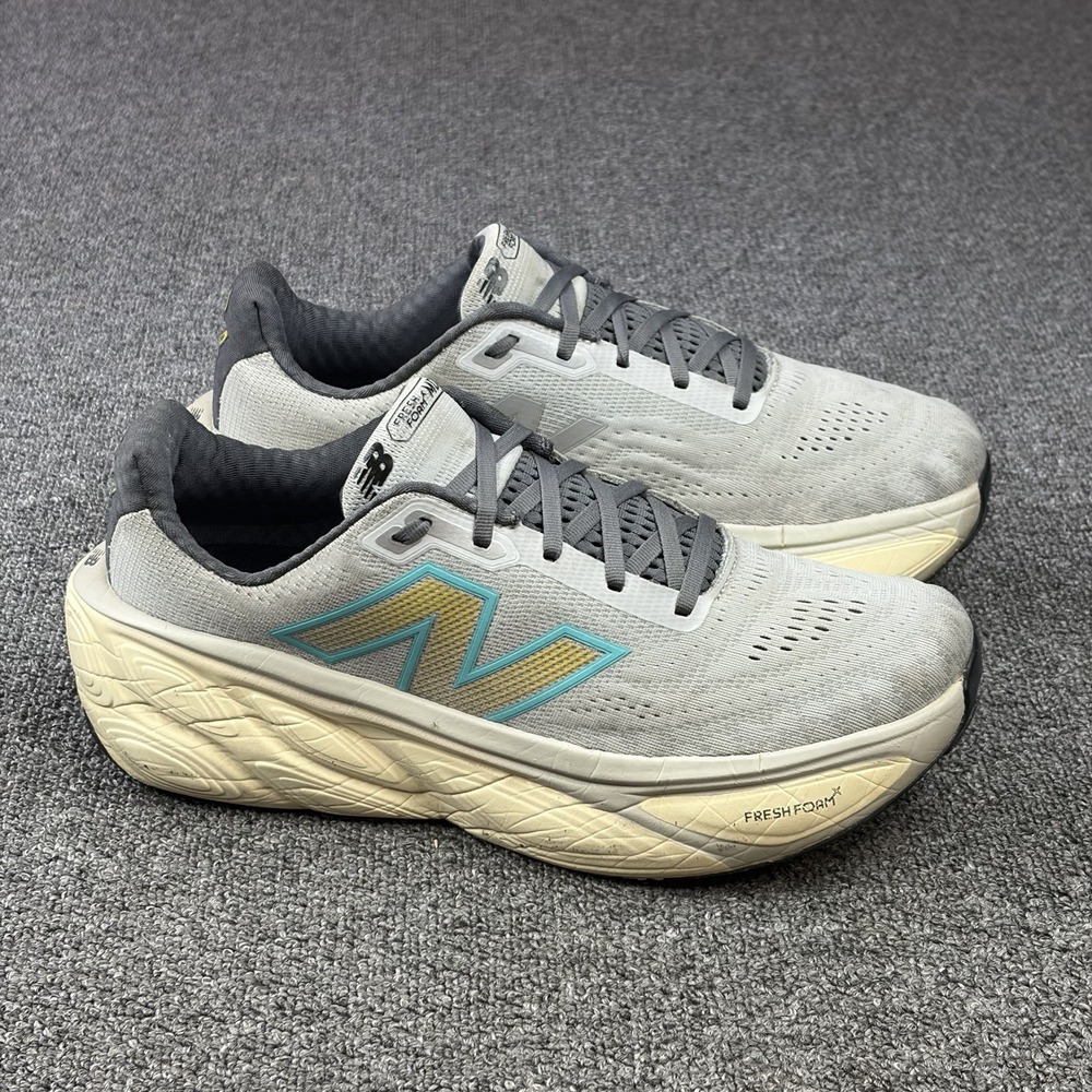 New Balance Fresh Foam X More v5 Gray Cyber Men's Running Shoes Size 11.5 D